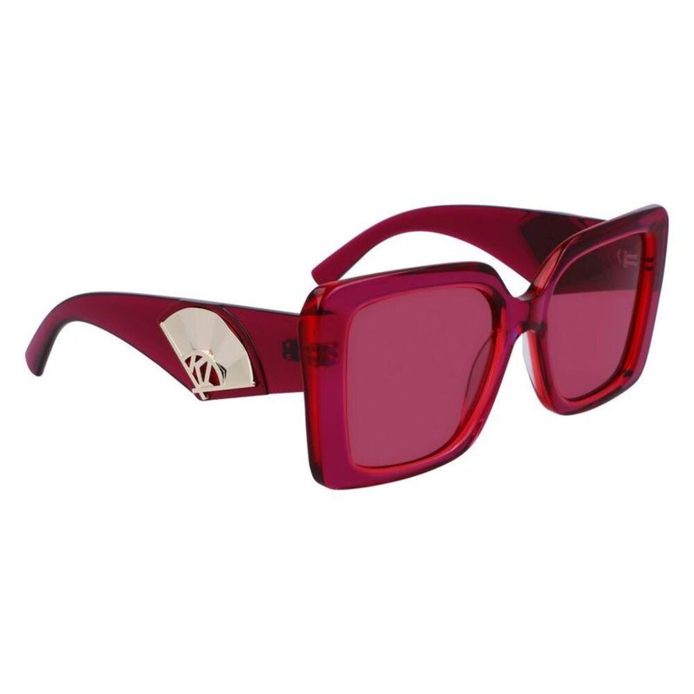 Karl Lagerfeld Acetate Frame Cat-Eye Sunglasses Women Red - Picture 3 of 3